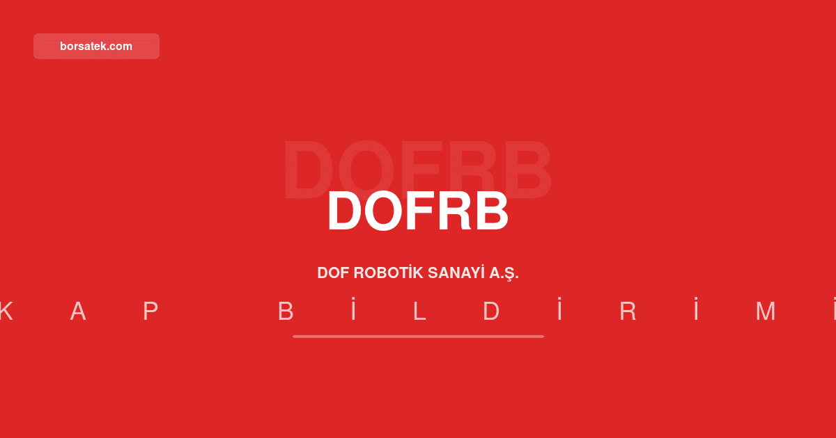Dof Robotik ABD Teksas Dallas yatırımı